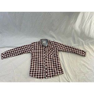Craft + Flow Boy's Formal Shirt Button Up Long Sleeve Red White Size 7XL